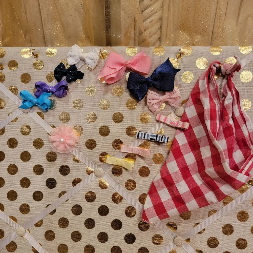 Little Girls Bandana, Hair Bows And Hair Clips